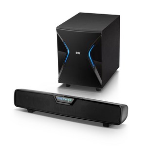 브리츠 올인원 게이밍 사운드바 우퍼 스피커 세트