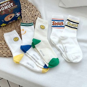 키즈퓨처 아동용 스마일링 양말 5족 세트