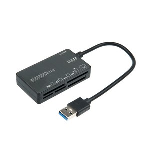 Coms USB 3.0 외장형 올인원 멀티 카드리더기, IF825, 1개