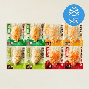 한끼통살 현미 크리스피 닭가슴살 90g x 4종 x 2개입 세트 (냉동)