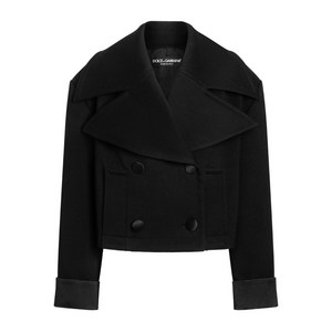돌체앤가바나 더블 브레스티드 크롭 재킷, 블랙계열, Italy 38(KR 33)