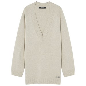 베르사체 V넥 스웨터, 베이지계열, Italy 44(KR 77)