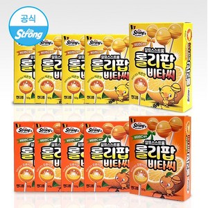 알프스스트롱 롤리팝 비타씨 캔디 막대사탕(레몬+오렌지맛), 50g, 10박스