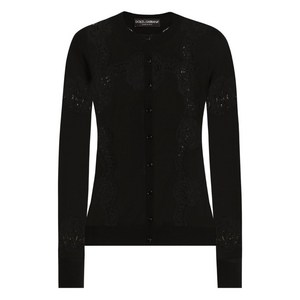 돌체앤가바나 레이스 패널 가디건, 블랙계열, Italy 42(KR 55)