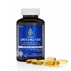 하루한번 캐나다산 오메가3 고함량오메가 대용량 영양제 6개월분 1300 180정, 180정, 1개