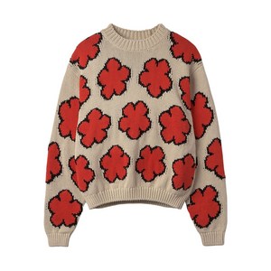 겐조 플라워 인타르시아 니트 스웨터, 베이지계열, Standard M(KR 100)