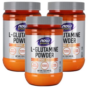 나우푸드 L-글루타민 파우더 비건, 454g, 3개