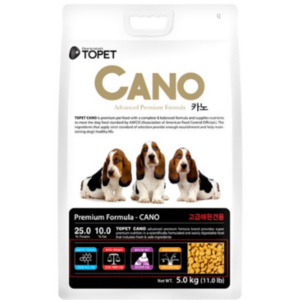 동아원 전연령 강아지 사료 투펫 카노 다이어트 건식사료, 곡물+닭+양, 5kg, 1개