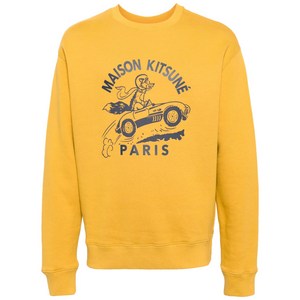 메종키츠네 레이싱 폭스 스웨트셔츠, 옐로우계열, Standard XL(KR 110)