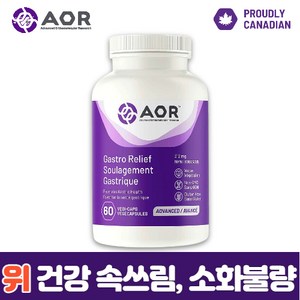 AOR Gasto Relief 60vegetable capsules 가스트로 릴리프 60정 식물성캡슐 위 건강 위장강화 속쓰림 소화 위장약, 60캡슐, 1개