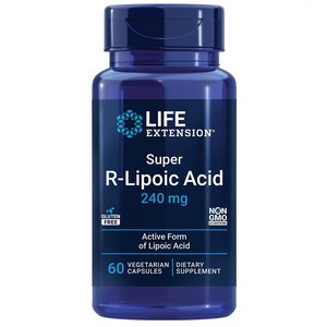 라이프익스텐션 슈퍼 R-리포익 애시드 240mg 베지테리안 캡슐, 60정, 1개