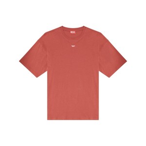 디젤 로고 패치 오가닉 코튼 티셔츠, 레드계열, Standard XS(KR 90)