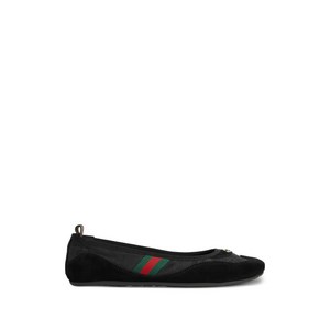 구찌 ribbon striped ballet flats