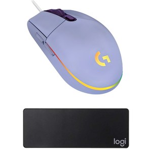로지텍 유선마우스 G102 2ND + 마우스 장패드