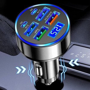 차량용 고속 충전기 시거잭 멀티소켓 차량충전기 4개 Usb+2개 type-c 급속 충전구
