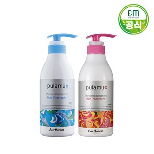 에버미라클 풀라무 EM 헤어 샴푸 500ml + 트리트먼트 500ml/비듬방지/두피케어/가는모발, 1개