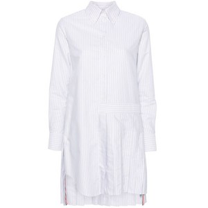 톰 브라운 플리츠 스트라이프 셔츠 드레스, 그레이계열+화이트계열, Italy 42(KR 66)