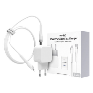 로랜텍 파스텔 고속 충전기 + PD C타입 to 8핀 케이블 1.2m 세트