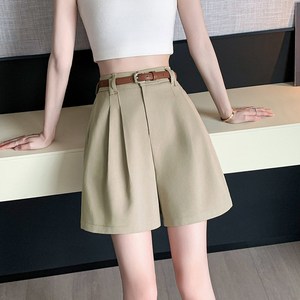 스타일아유 여성 3부 4부 반바지 하이웨스트 캐주얼 바지 슬랙스 A라인 와이드팬츠 HP0278