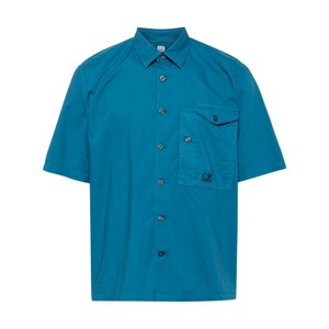 C.P.컴퍼니 로고 자수 셔츠, 블루계열, Standard S