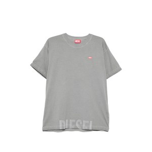 디젤 T-Norm-T7 로고 디테일 티셔츠, 그레이계열, Standard XL(KR 110)