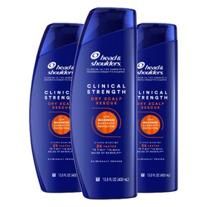 헤드앤숄더 클리니컬 스트렝스 댄그러프 디펜스 드라이 스칼프 레스큐 샴푸, 400ml, 3개