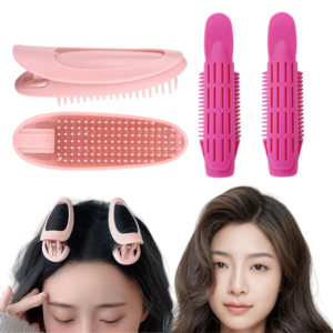 inssa365 헤어 뿌리볼륨 집게 4p, 1세트, 핑크