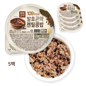 빼빼곤약 109kcal 발효곤약렌틸콩밥 150g 5팩, 5개