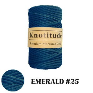 노티튜드 순면 컬러 푼사 4mm 마크라메실 90야드, 18 EMERALD, 1개