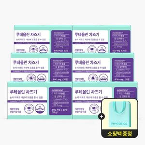 피토틱스 PFA 피파 루테올린배당체 차즈기추출물 눈건강 600mg X 30정 1개월분, 6개