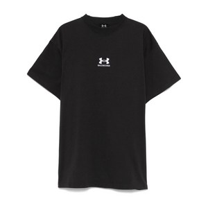 발렌시아가 X 언더아머® 로고 자수 티셔츠, 블랙계열, Numeric 1(KR 90)