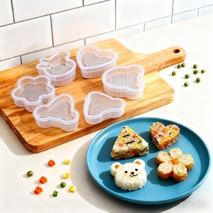 삼각김밥틀 6종세트-귀여운 카툰 모양 주먹밥틀 초밥 틀