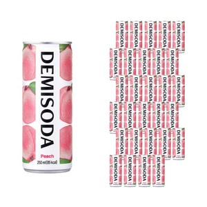 데미소다 피치 탄산음료, 250ml, 30개