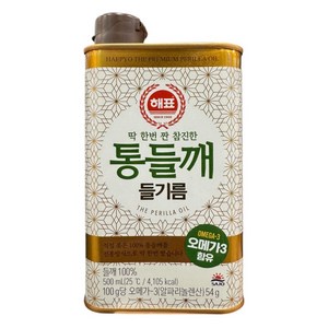 해표 참진한 들기름, 500ml, 1개