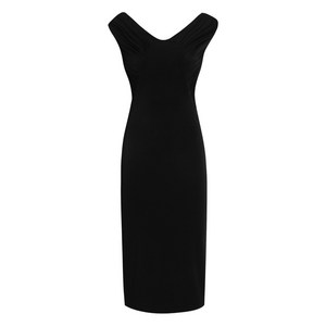 돌체앤가바나 오프숄더 미디 드레스, 블랙계열, Italy 36(KR 33)