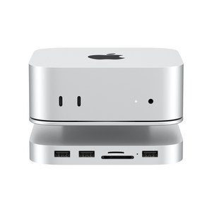 위즈플랫 M470 PRO 맥미니 M4/M4 PRO 지원 7-in-1 도킹스테이션 USB허브 M.2 SSD 외장케이스 HDMI 4K@60Hz