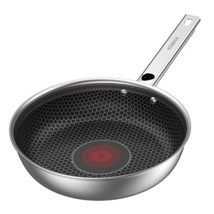 코바흐 레드닷 온도 감지 벌집무늬 프라이팬 실버 + 블랙, 28cm, 1개