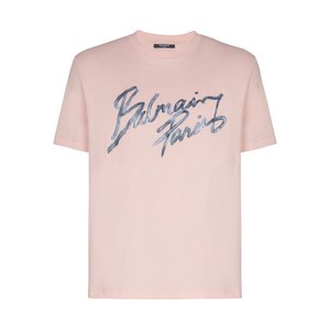 발망 프린트 코튼 티셔츠, 핑크계열, Standard 3XL(KR 125)