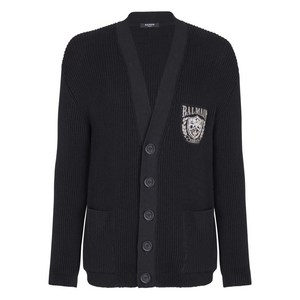 발망 V넥 자수 가디건, 블랙계열, Standard XL(KR 115)