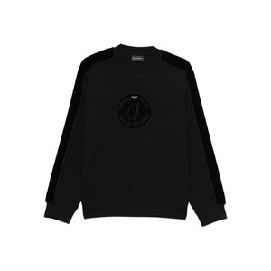 엠포리오아르마니 로고 패치 스웨트셔츠