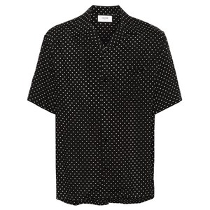 셀린느 트리오페 패턴 셔츠, 블랙계열+베이지계열, Collar (cm) 42