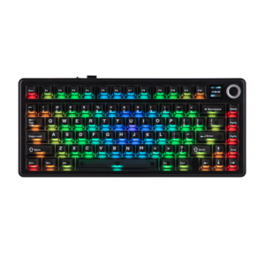 AULA 독거미 F75 MAX 에포메이커 EPOMAKER 75레이아웃 핫스왑 가스켓 유무선 노브 스크린 기계식 키보드 RGB 백라이트