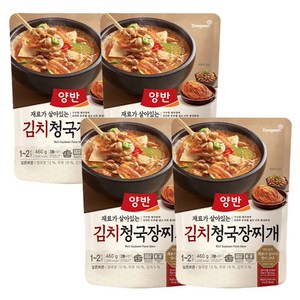 양반 김치 청국장찌개, 460g, 4개