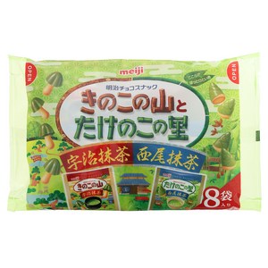 메이지 버섯산과 죽순 마을 우지말차 & 니시오말차 8개입, 1개