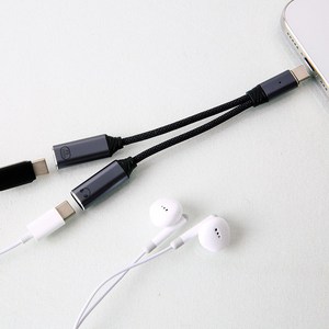 USB C to C 2in1 젠더 100w충전 이어폰 사용가능