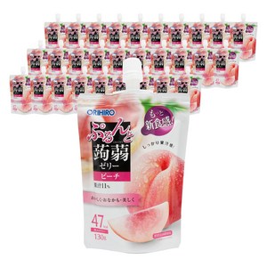 오리히로 탱글 곤약젤리 복숭아맛, 130g, 80개