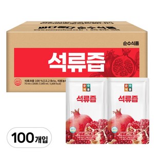 순수식품 석류즙, 70ml, 100개