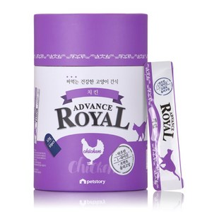 어드밴스 로얄 스틱 짜먹는 고양이간식 50p, 치킨, 10g, 50개
