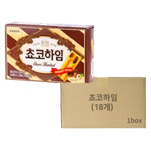 크라운 쵸코하임 47g x 18개 디저트 간식 초코하임