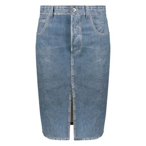 보테가 베네타 데님 미디 스커트